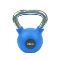 Farbig Vinyl beschichtete Gusseisen -Gummi -Kettlebell